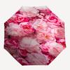 Pink Roses Automatic Folding Umbrella Compact 8 Rib Design, Unique Style, Suitable for Everyday Outdoor Use, Perfect Gift for Friends and Fa