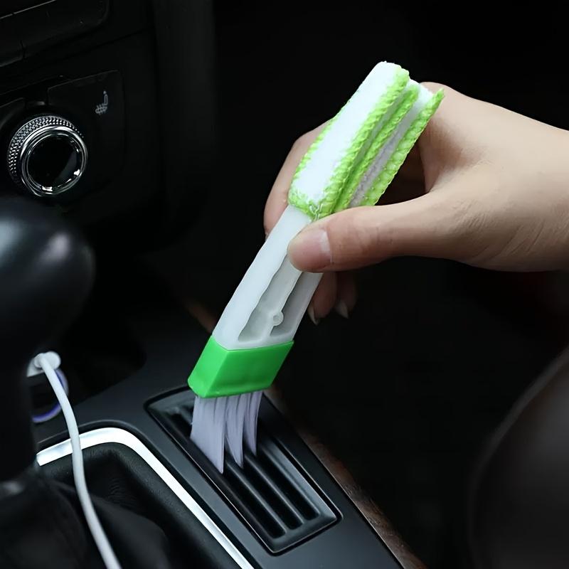 2-in-1 Multifunctional PE Car Air Vent Cleaning Brush - Detachable & Washable, Durable Plastic,for Cleaning Ship/Vehicle Interior Details and Corners