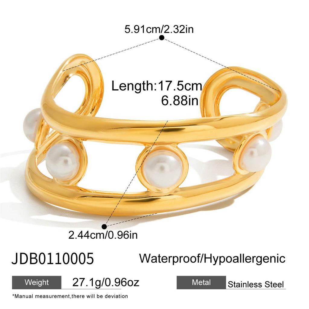 Titanium Steel Bracelet 18k Gold Versatile Fashion Electroplating Bracelet European and American Simple Stainless Steel Jewelry