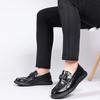 Men's Casual Leather Shoes 2025 New Versatile Trend Doudou Shoes Men's High-end Hand-scratched Leather Loafers