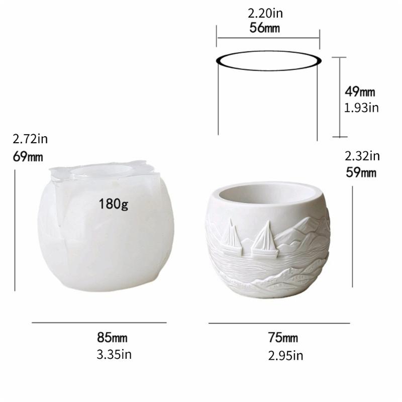 Silikon Kerzenbecher Pflanzgefäßform zum Basteln Wiederverwendbare Hitzebeständige Materialien für Kinder und Heimdekorationsprojekte