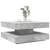 Rotating Coffee Table 360 degrees  Swivel Concrete Grey 70 x 70 x 34.5 cm