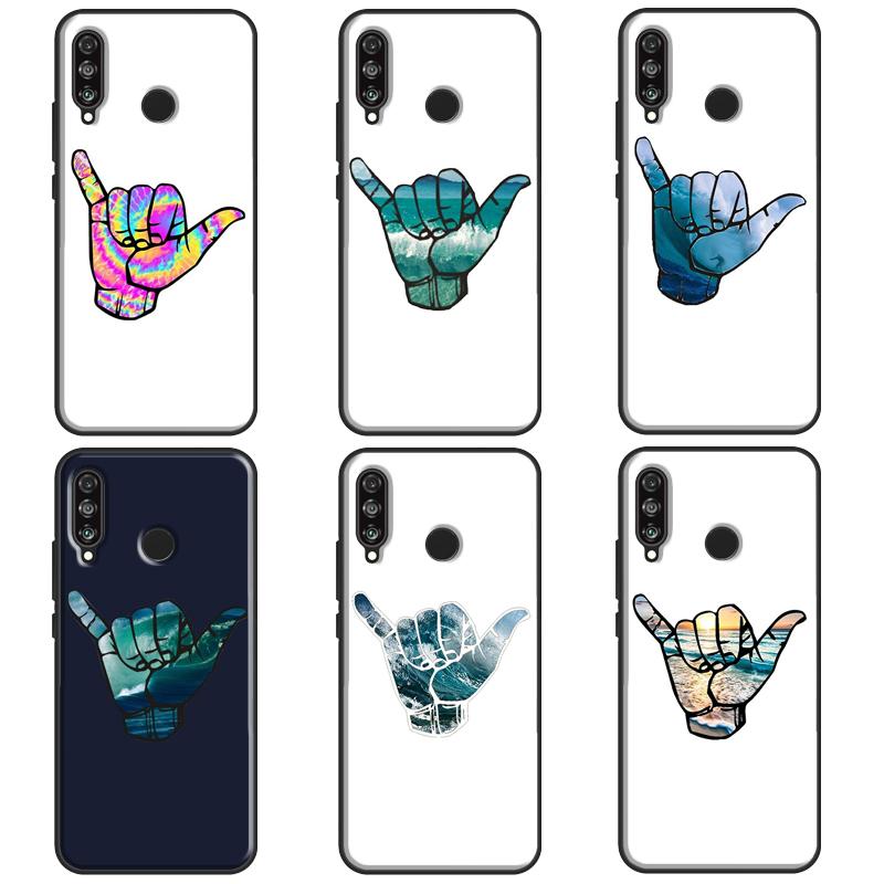 Shaka Surf Hang loose For Huawei Nova 9 SE 10 5T Y90 Y70 Y60 Y61 Y91 Y72 12i 12s 11i P60 Pro P20 P30 P40 Lite Case