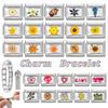 Fashion Sunflower Cherry Ball Sun Star Leaf Y2K Love Italian Charm Links Fit 9mm Italian Bracelet Women Making DIY Jewelry Gift