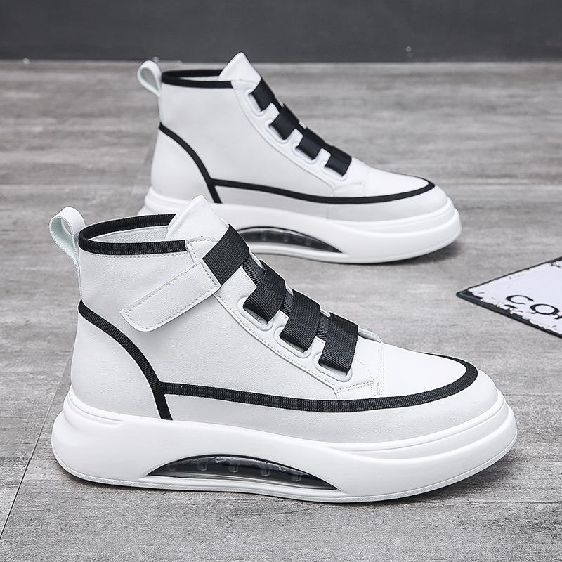 Fashion men luxury fashion platform boots original leather white shoes  designer street style sneakers stylish ankle botas hombre