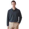 Men's Jacquard Wool-Blend Long Sleeve Polo