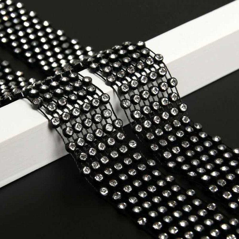 Shiny Rhinestone Tie Black/White Dazzling Embellished Tie Sexy Necktie  Unisex