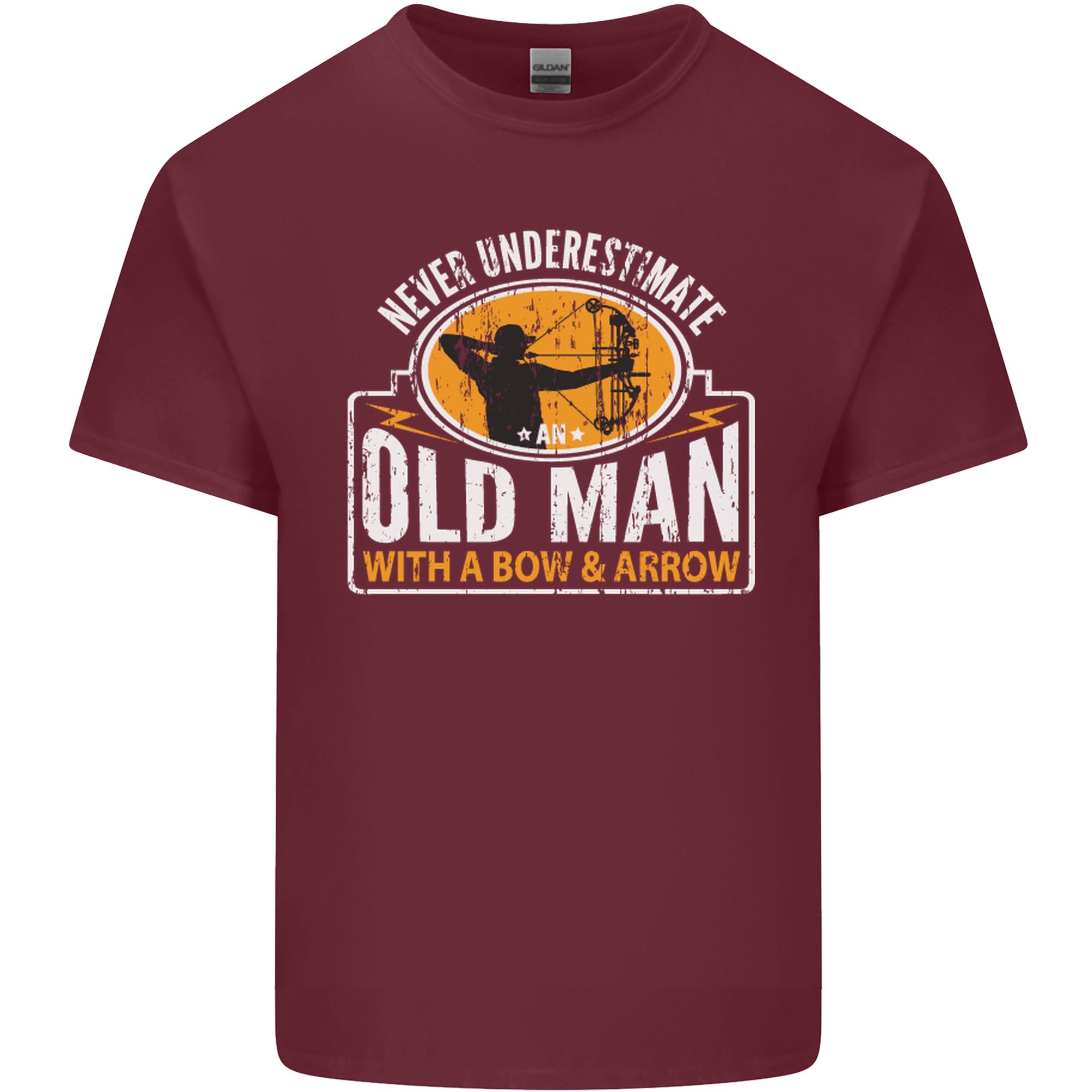 Old Unisex With a Bow Arrow Funny Archery Unisexs Light Cotton TShirt S