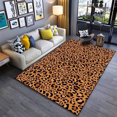 Leopard Print Carpet for Living Room, Animal Pattern Modern Rug Design Suitable for Use As an Anti-slip for Living Room Bedroom Sofas