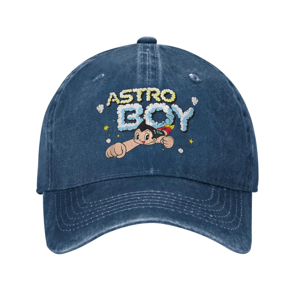 Astro Boy in the Clouds Baseball Caps Vintage Distressed Denim Washed Mighty Atom Sun Cap Unisex Women Outdoor Adjustable Fit Hats