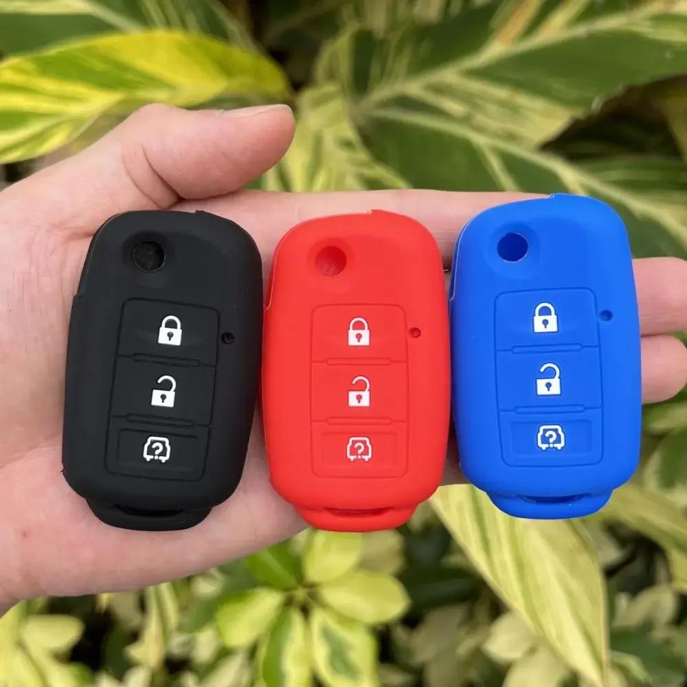 3 Button Silicone Car Key Cover Case for DONGFEGN FORTHING DONGFENG JOYEAR LV XL SUV X3 X5 X6 X7 S500 SX6 S50 T5L Flip Key Chain