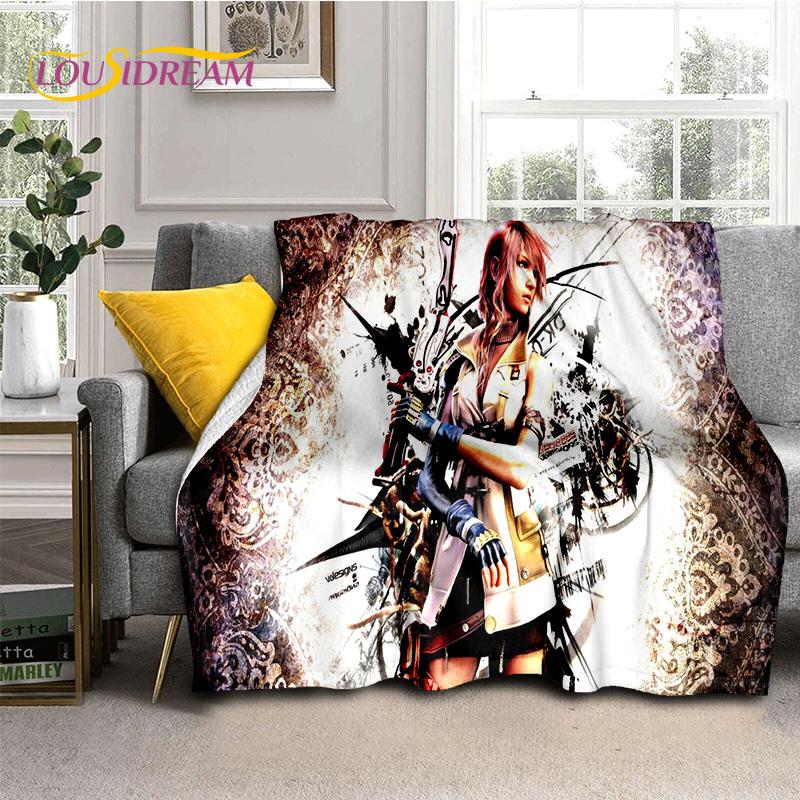Final Fantasy Series Games Soft Blankets,Keep Warm Throw Blanket Comfortable Blanket for Picnic Beds Sofa Home Bedroom Gift Kids