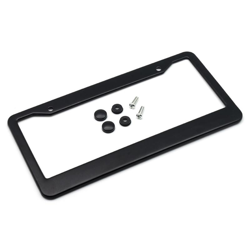 Car Number Plate Holder Stainless Steel Number Plate Bracket Cover License Plate Frame for US Standard Number Plate чёрный