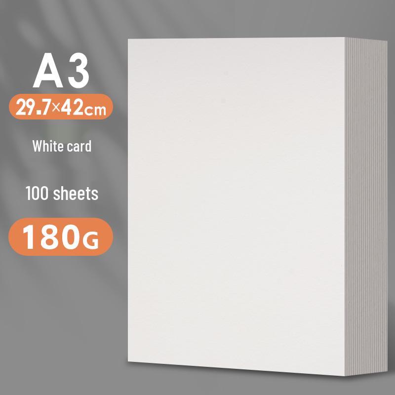 A4 White Cardstock, Black & Colored Paper, Thickened for DIY Kindergarten Crafts & Projects, A3/A4 Size.