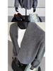2025 Autumn/Winter Retro Casual V-Neck Men's Cardigan Sweater - Solid Color Knit Outerwear