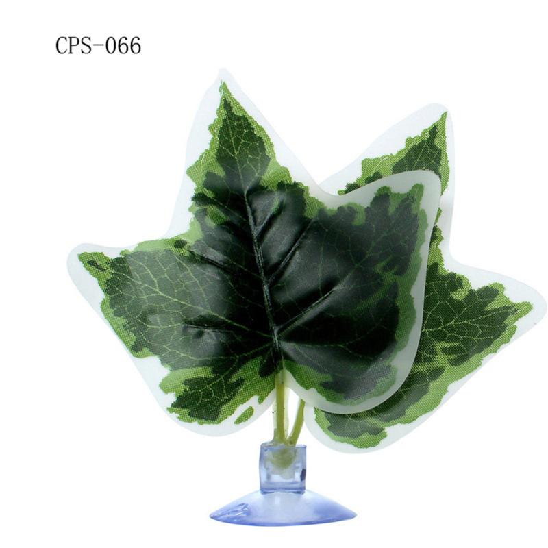 Landscaping Simulation Plant  Leaf With Suction Cup Landscaping Plant For Fish Tank