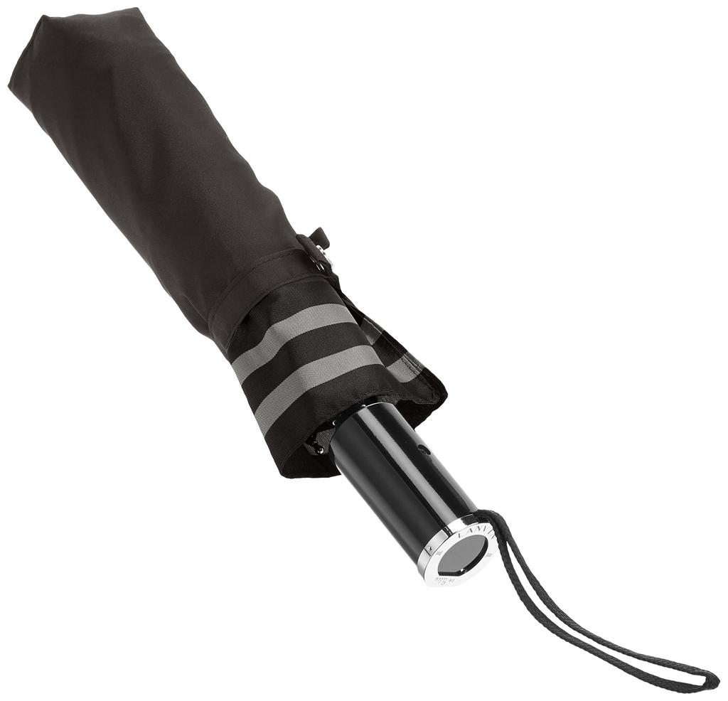 LANVIN en Bleu Folding Umbrella Border Made in Size F [MOONBAT] (LBANR) Men's [Automatic Open/Close] Pre-dyed Pattern, Gray, Japan, (FREE)