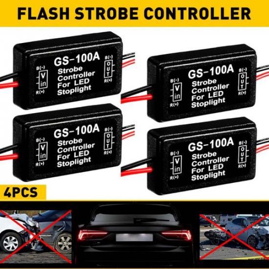 GS-100A Flash Strobe Controller Module Box Flasher For LED Brake Stop Light Lamp