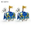 Horse Robe Team Blue Lion Red Lion Black Hawk 1604F Children'S Assembled Building Block Toy Board Accessories