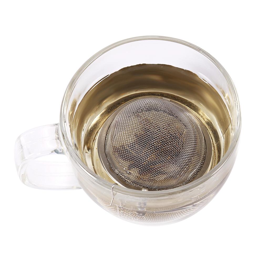 Stainless Steel Loose Tea Infuser Leaf Strainer Filter Diffuser Herbal Spice Net    4.5cm