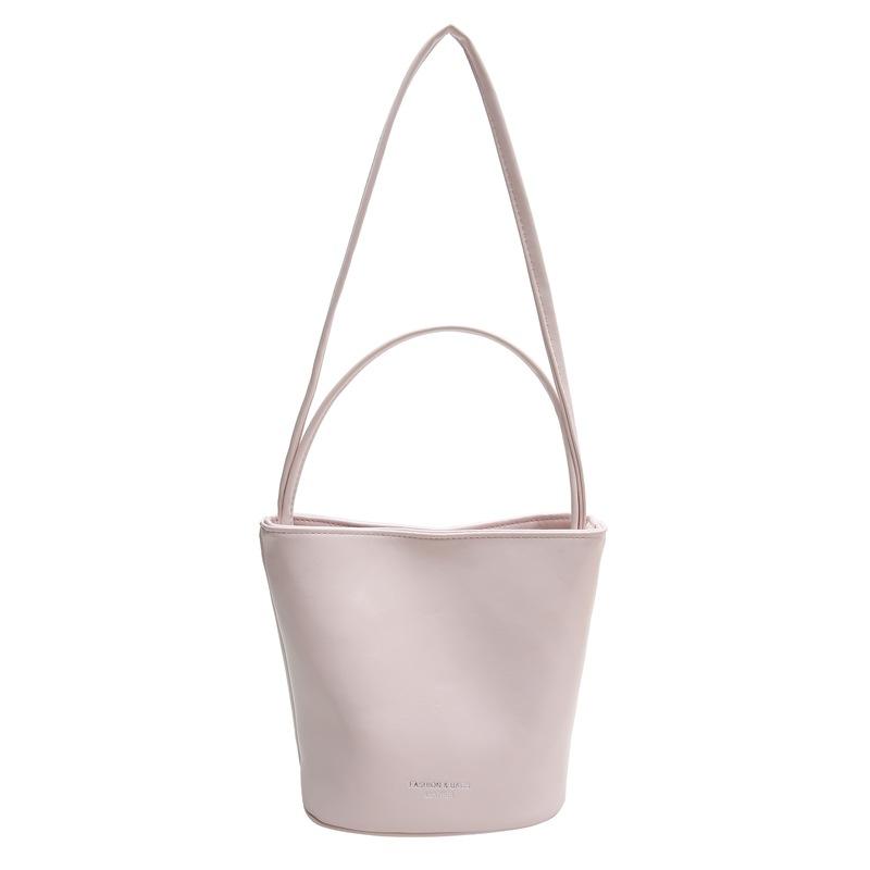 Summer fashion portable small bag women 2025 new simple bucket bag solid color versatile shoulder messenger bag