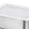 Food Storage Container with Lid 304 Stainless Steel Square Lunch Container for Fridge Outdoor
