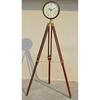 Victorian London Vintage Style Table and Floor Clock with Adjustable Wooden Tripod Stand Home Office Décor 60" X 12"