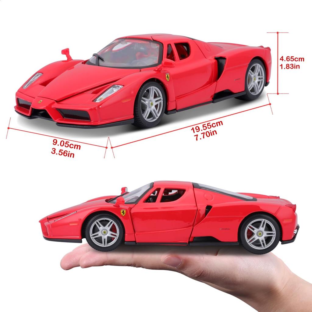 Bburago 1/24 Scale Ferrari Enzo Red Diecast Model Car (18-26021) [Parallel Import]