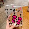 Cute cartoon HelloKitty transparent case Apple 16pm mobile phone case anti-drop all-inclusive soft 14 foreign trade protective case