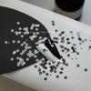 1 Box Black & White Mini Flower Nail Glitters, DIY Floral Nail Art Decor for Party Festival, Beginner & Salon Use