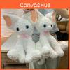 Adorable 40cm Devon Rex Cat Plush Toy Soft White Cat Stuffed Animal Gift For Kids