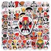 60 Chinese Peking Opera Face Painting Stickers for Diary, Suitcase, Fridge, Luggage & Car - Waterproof Design