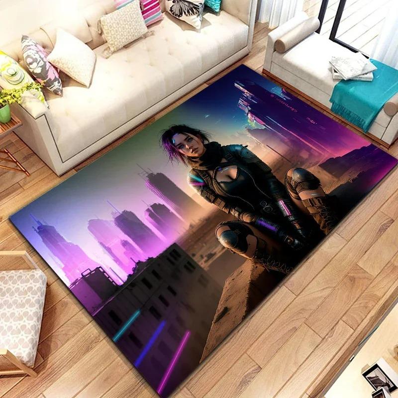 Cartoon Sci-fi Scene Bedroom Floor Mat Decoration Home Living Room Floor Mat