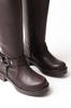 Women Modern Stylish Fashion Boots Brown Buckle Accessory Zipper Casual Boots