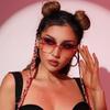 Oversized Rimless Sunglasses for Women Geometric Diamond Cutting Gradient Lens UV Protection Fashion Shades Trendy