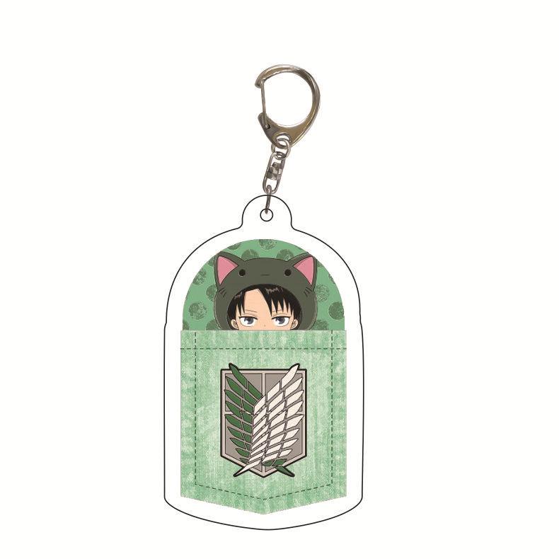 Attack on Titan Key Ring Acrylic Key Ring Custom Logo Print Creative Backpack Accessory Stock Available High Quality