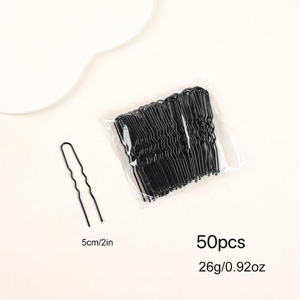 100Pcs Bobby Pins,2.2" Black Hair Pins Kit Hairpins for Women Girls Kids Hairdressing Salon Secure Hold Wave Hairgrip Hairclip