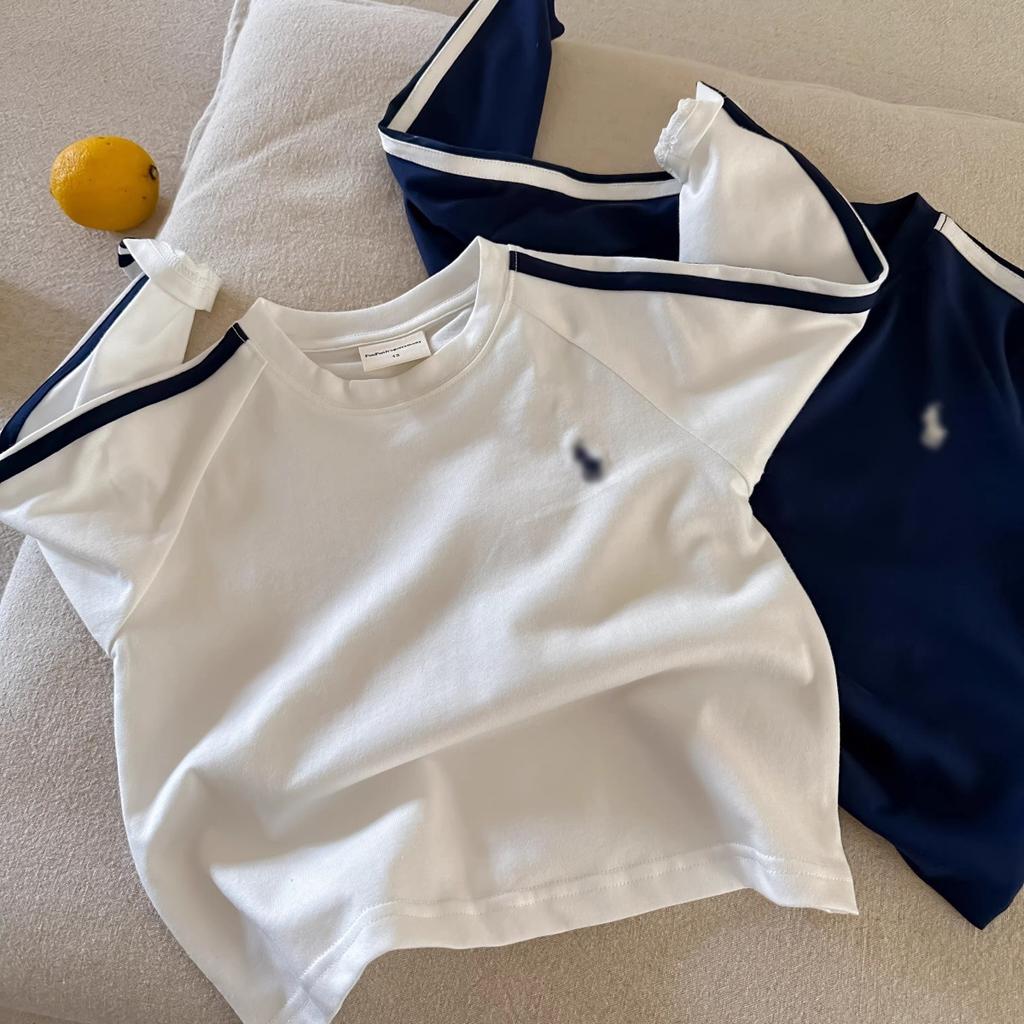 Kids Spring Athletic T Shirt with Side Stripes for Boys and Girls