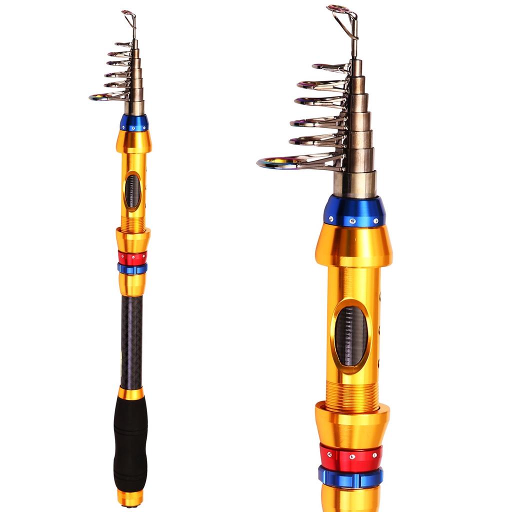 SOUGAYILANG Fishing Rod Reel Combos, Collapsible Telescopic Fishing Pole with 13+1BB Spinning Reel