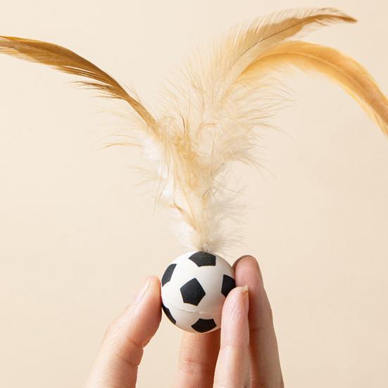 Katze Hüpfball Spielzeug Basketball Fußball Baseball Katze Sprungspielzeug Gummiball Kauspielzeug mit Federn für Interaktives Spielen Selbstunterhaltung Langeweile