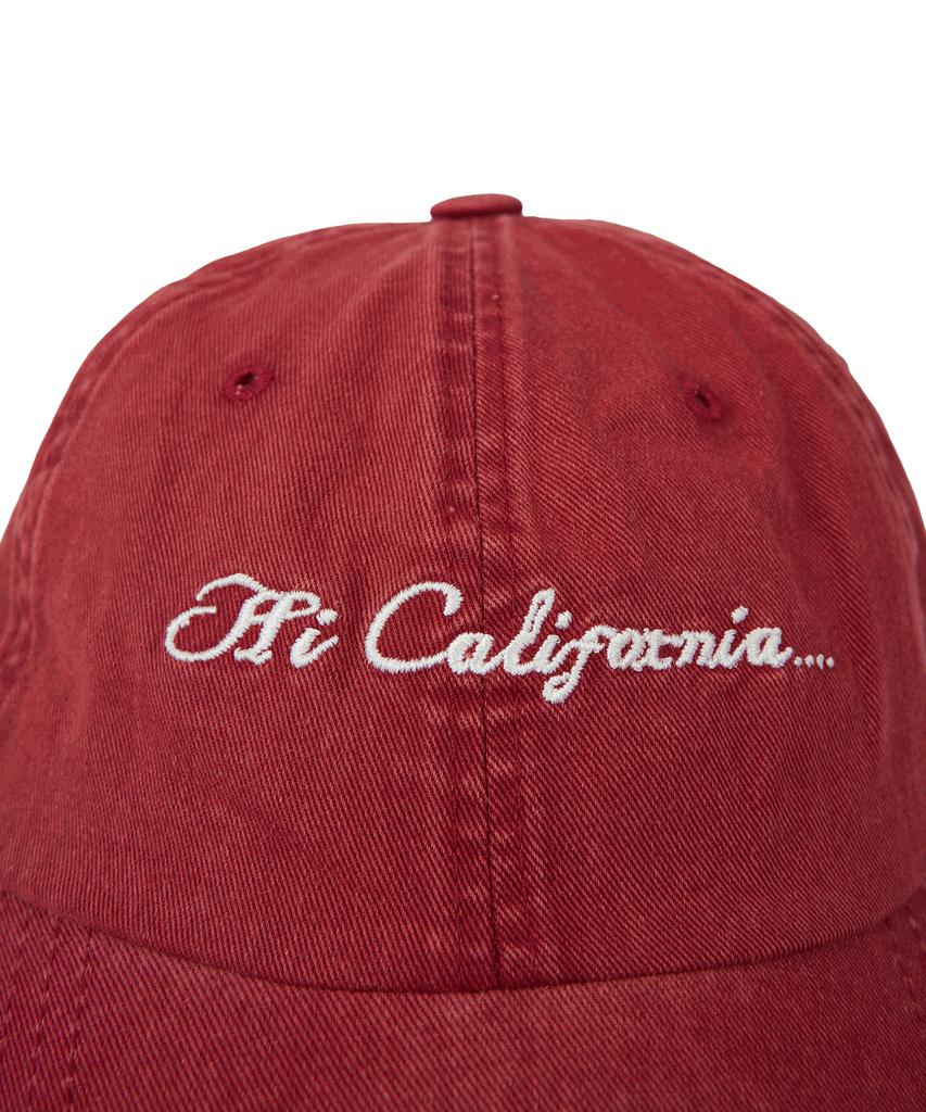 1011 GALLERY Hi California Washed Ball Cap - Red