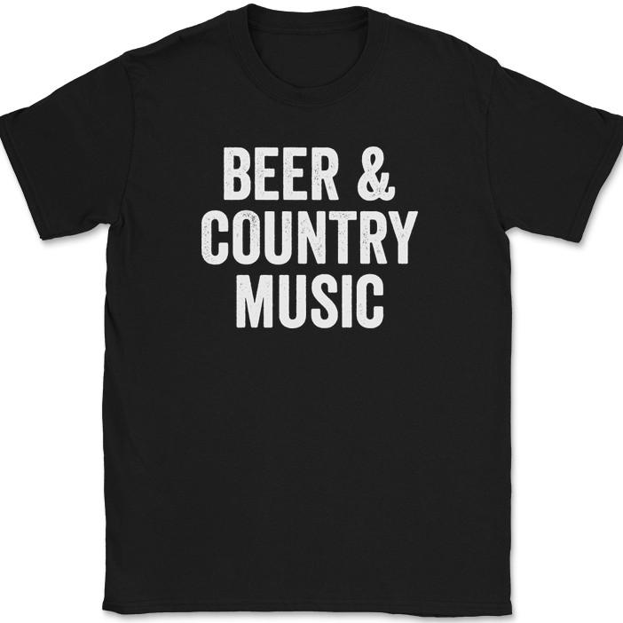 

Beer and Country Music T-Shirt Funny Cow Boy Girl Hat Boots Whiskey Drinking Tee 4XL