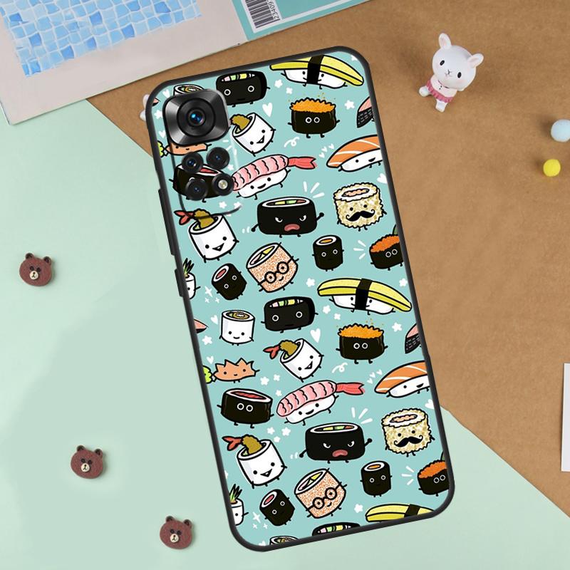 Essen Sushi Hülle Für Xiaomi Redmi Note 13 12 11 9 10 14 Pro 10S 11S 12S Hülle Für Redmi 13C 10C 12C 14C