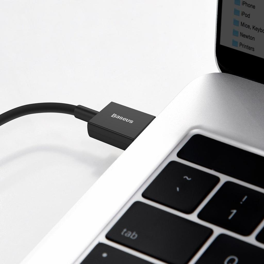 Baseus Superior Series USB To Lightning Cable, 2.4A, 2M (Black)