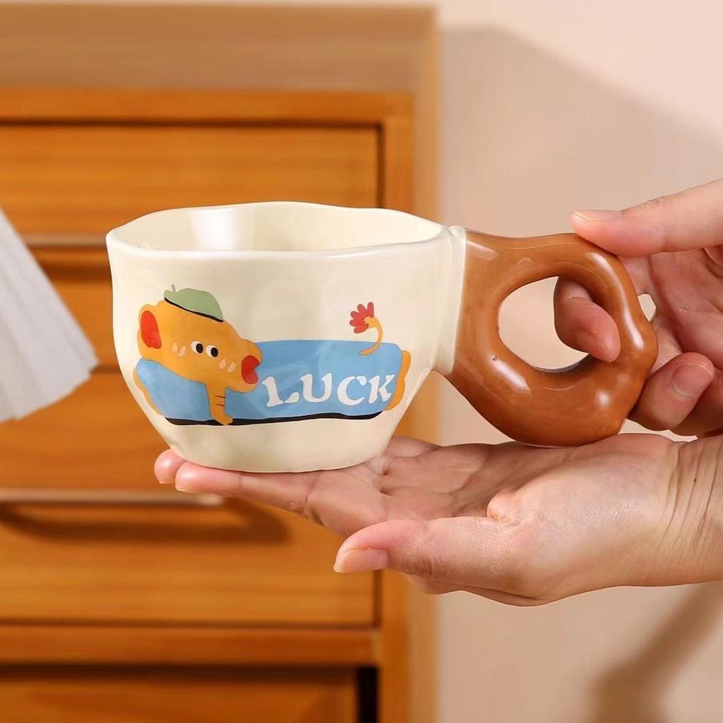 Animal Mug Big Ear Coffee Cup New Product Office High Value Water Cup Home Children's Breakfast Ceramic Cup