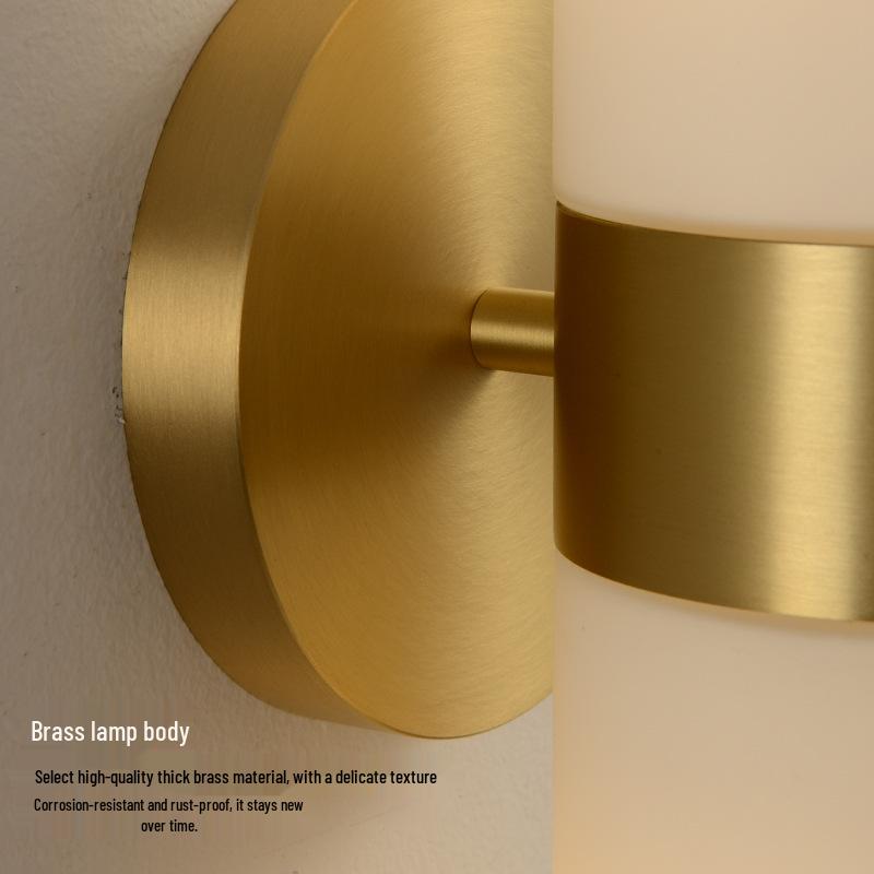 Nordic Luxury All-Copper Wall Lamp for Hotel, Clubhouse, Study, Showroom, and Bedroom.
