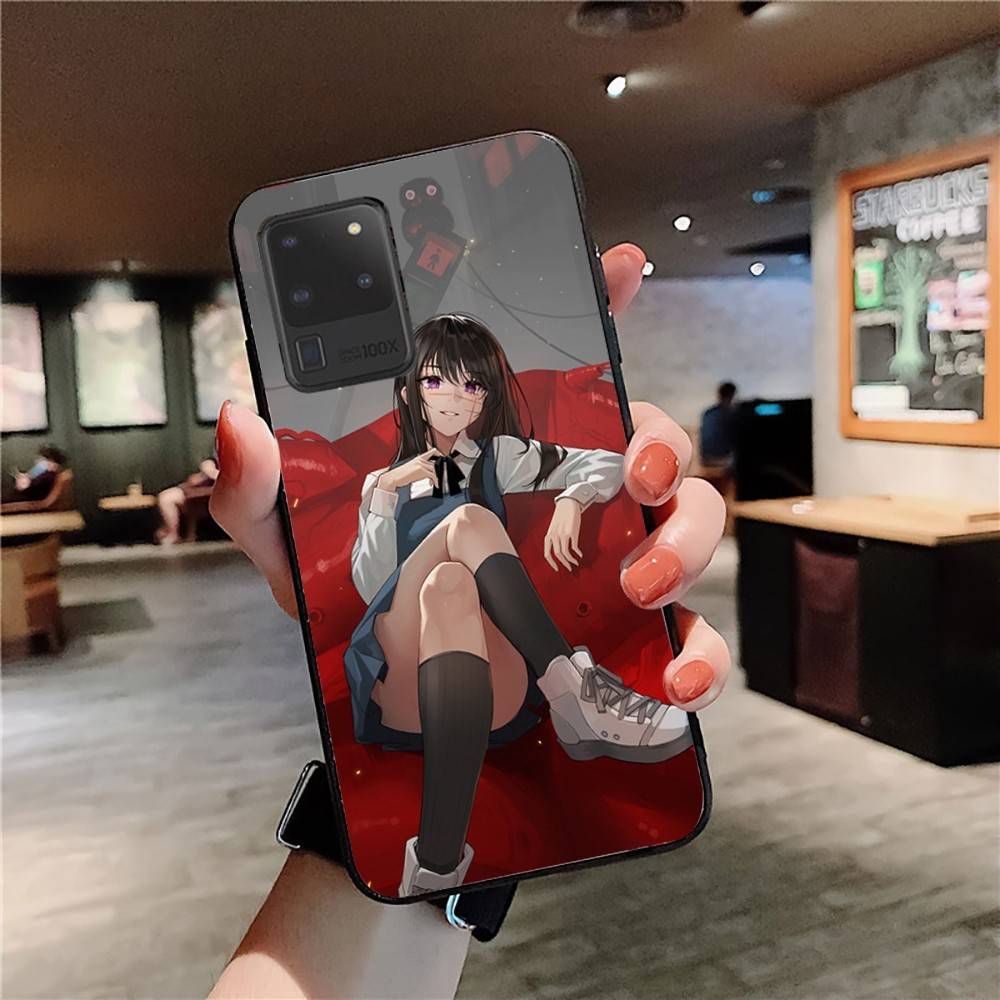 Amine Girl Mitaka Asa Chainsaw Man Phone Case For Samsung S 24 Fe 25 Ultra Plus 20 Lite 21 30 22 23 24 22 Ultra 5G Fundas