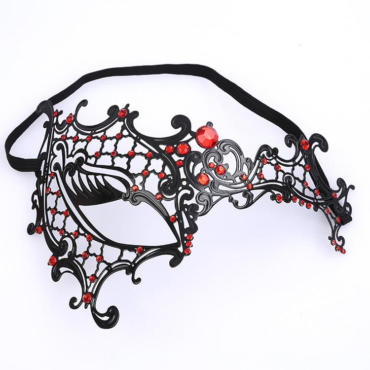 Mască de Prințesă cu Strasuri pentru Jumătate de Față - Acoperire Glamuroasă pentru Ochi pentru Balul de Halloween