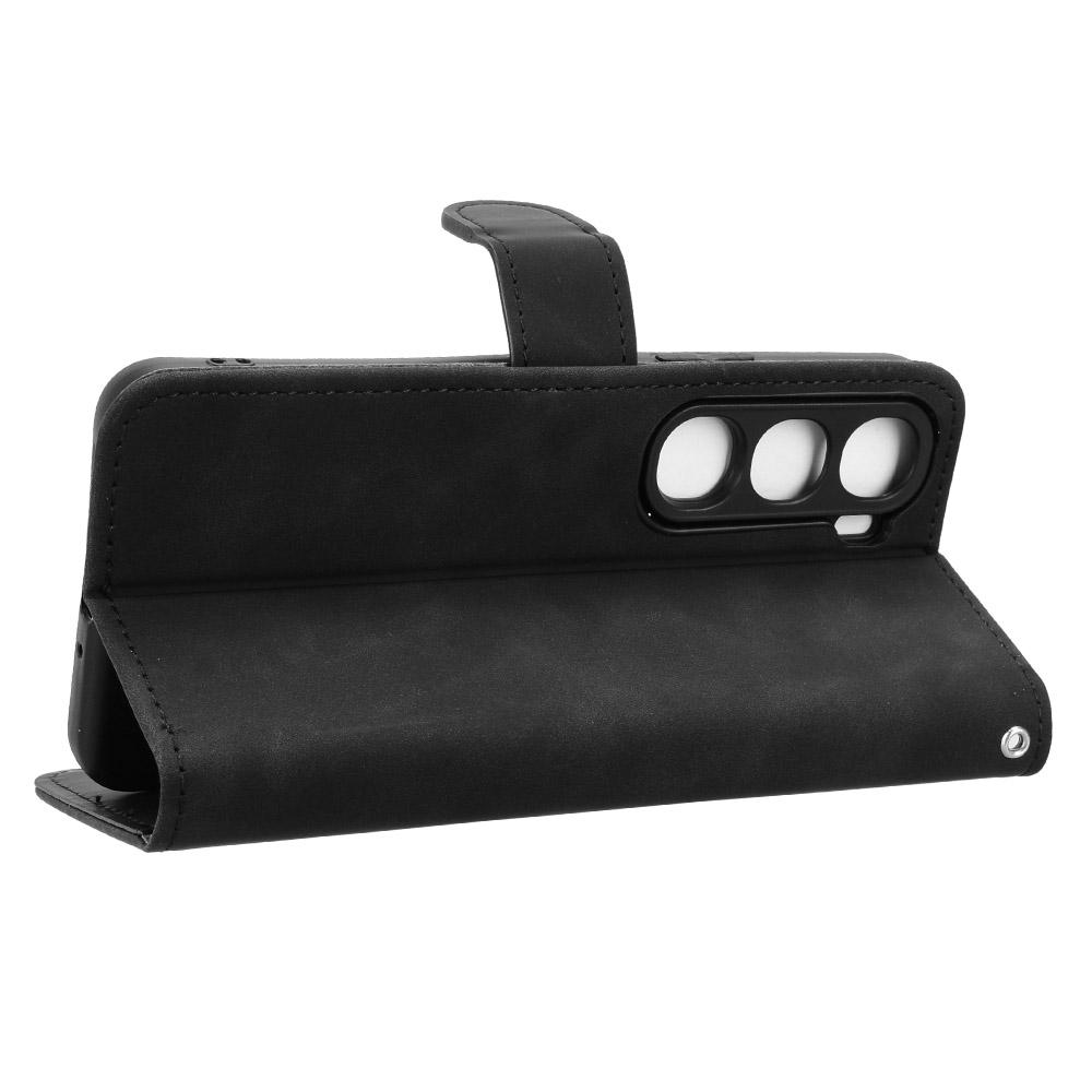 For vivo Y21d Leather Case Skin Feel Anti Drop Wallet Flip Phone Cover