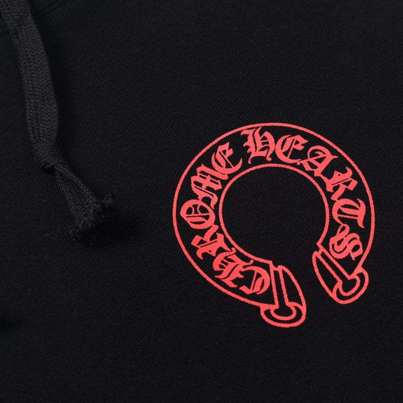 807 CHROME HEARTS 2025 Autumn and Winter New Plus Size Classic Style Logo Hooded Sweatshirt, Suitable for Couples to Wear